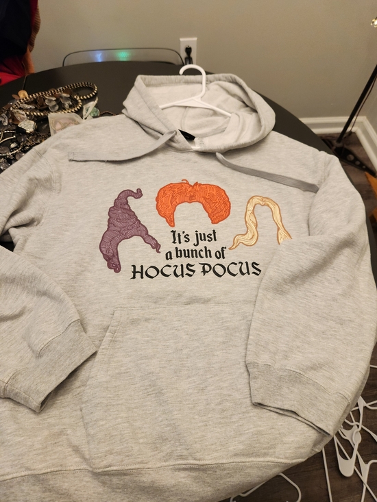 Disney Tops - Hocus Pocus Graphic Hoodie - Light Gray with Purple, Orange, Blonde